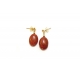 Luxurious Red Sponge Coral Drop Earrings